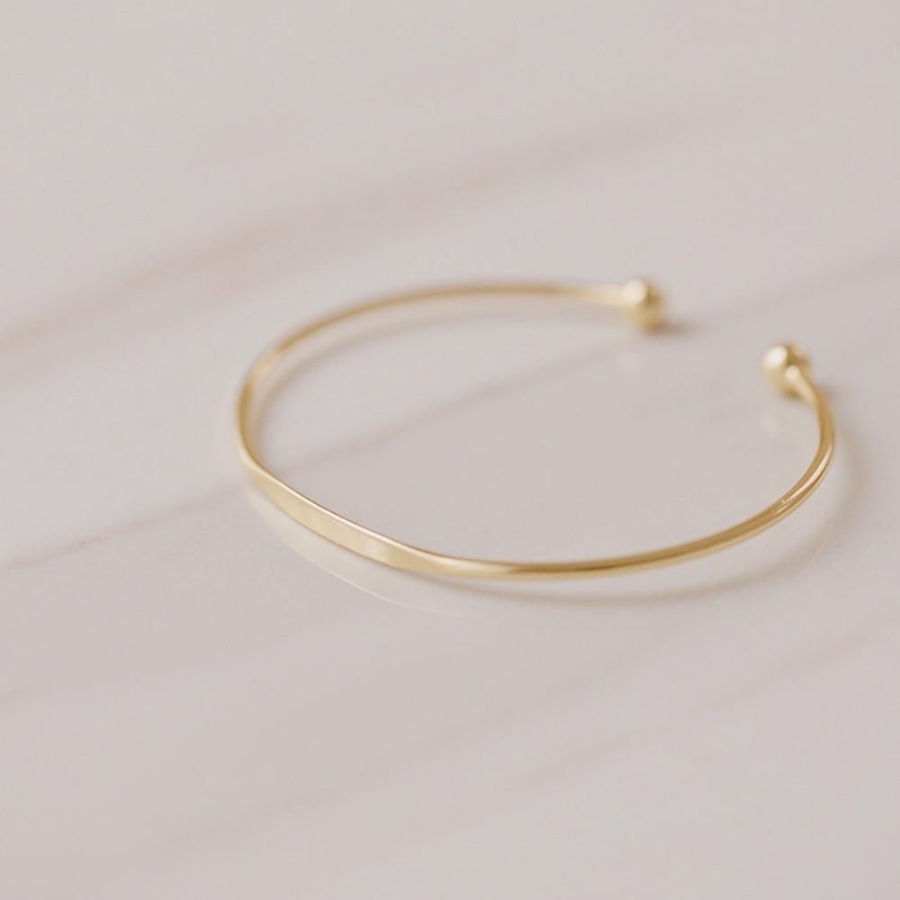 Dainty Ball Bracelet | 14k Gold Plated - Picture 8 of 11